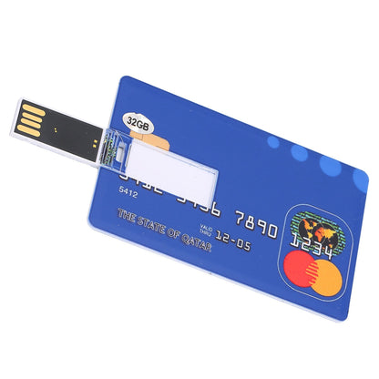 Card Shaped U Disk Simple Unique USB Flash Drive for Data Storage File Transfer (32GB)