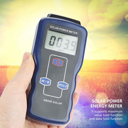 SM206 Digital Solar Power Meter Sun Light Radiation Measuring Testing Instrument