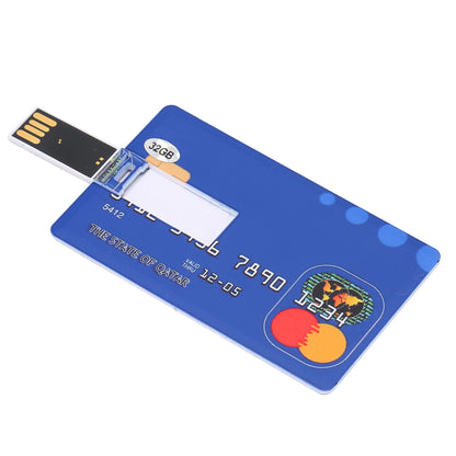 Card Shaped U Disk Simple Unique USB Flash Drive for Data Storage File Transfer (32GB)