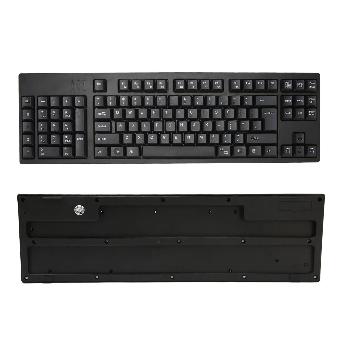 Left Handed Keyboard 109 Keys Micro USB Ergonomic Layout Plug and Play Office Keyboard for Business Accounting Designer