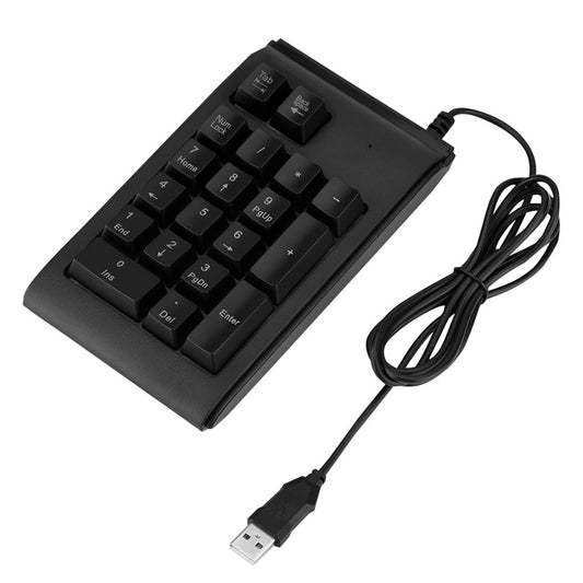 19-key 3-Color USB Numeric Keypad Mechanical Touch Feeling 10 Million Clicks Number Pad