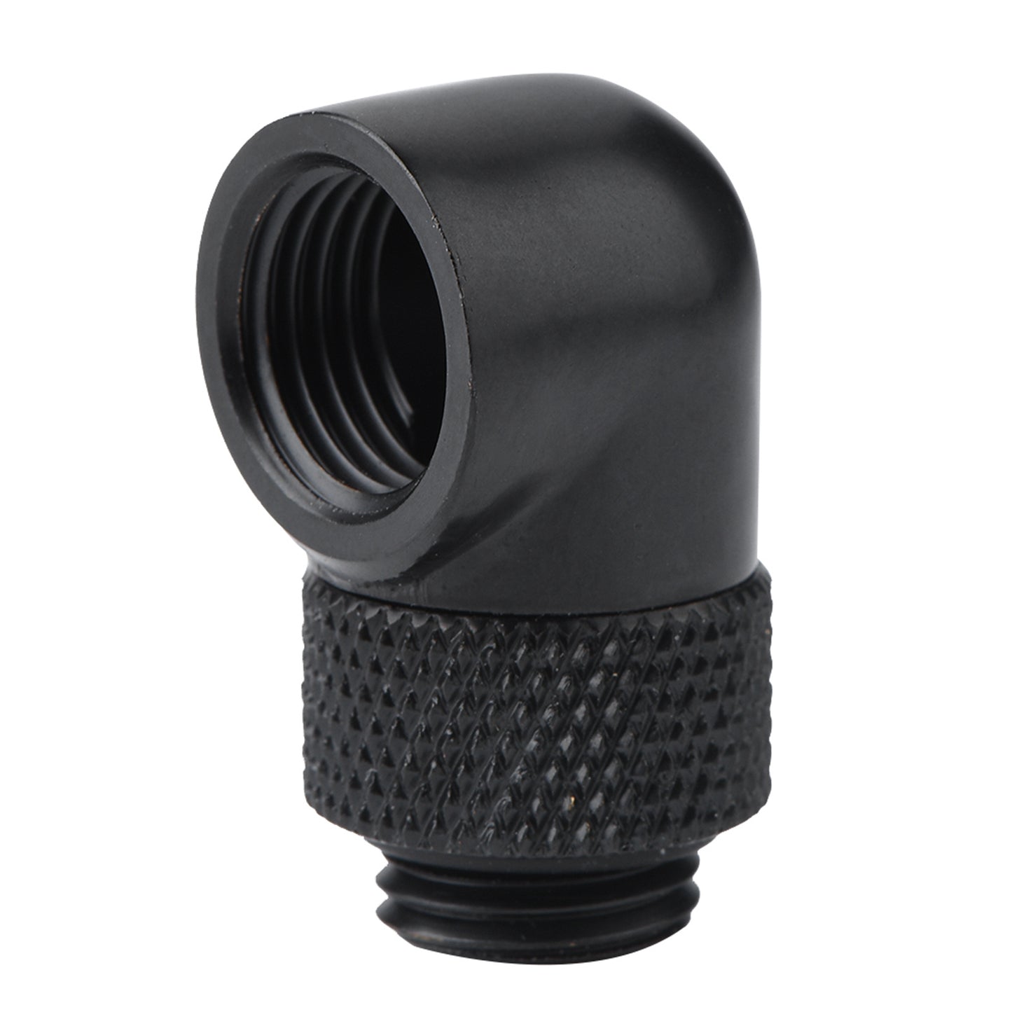 90 Degree Angle Rotary Tube Fitting PC Water Cooling G1/4 Thread Elbow Connector Black