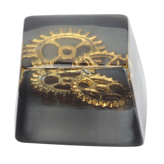 Resin Keycap HandMade CorrosionResistant Universal Mechanical Keyboard Accessories(Black Gear )