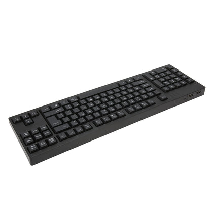 Left Handed Keyboard 109 Keys Micro USB Ergonomic Layout Plug and Play Office Keyboard for Business Accounting Designer