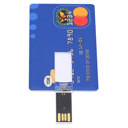 Card Shaped U Disk Simple Unique USB Flash Drive for Data Storage File Transfer (32GB)