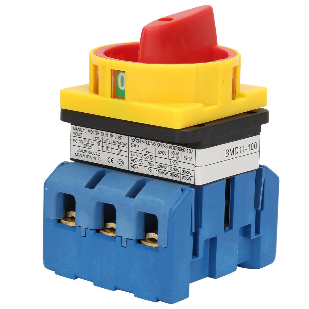 80A/100A Load Circuit Breaker Switch 3-Pole 2-Position Rotary Cam On off Power Switch (100A)