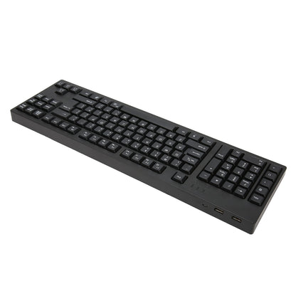 Left Handed Keyboard 109 Keys Micro USB Ergonomic Layout Plug and Play Office Keyboard for Business Accounting Designer