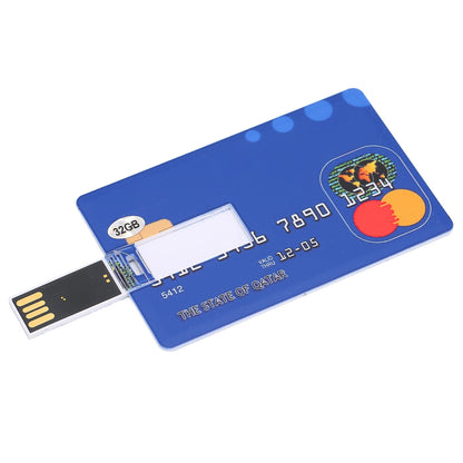 Card Shaped U Disk Simple Unique USB Flash Drive for Data Storage File Transfer (32GB)